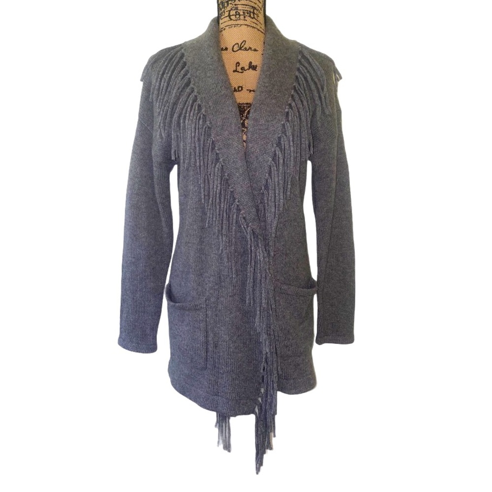 Ralph Lauren Cashmere Fringe Cardigan